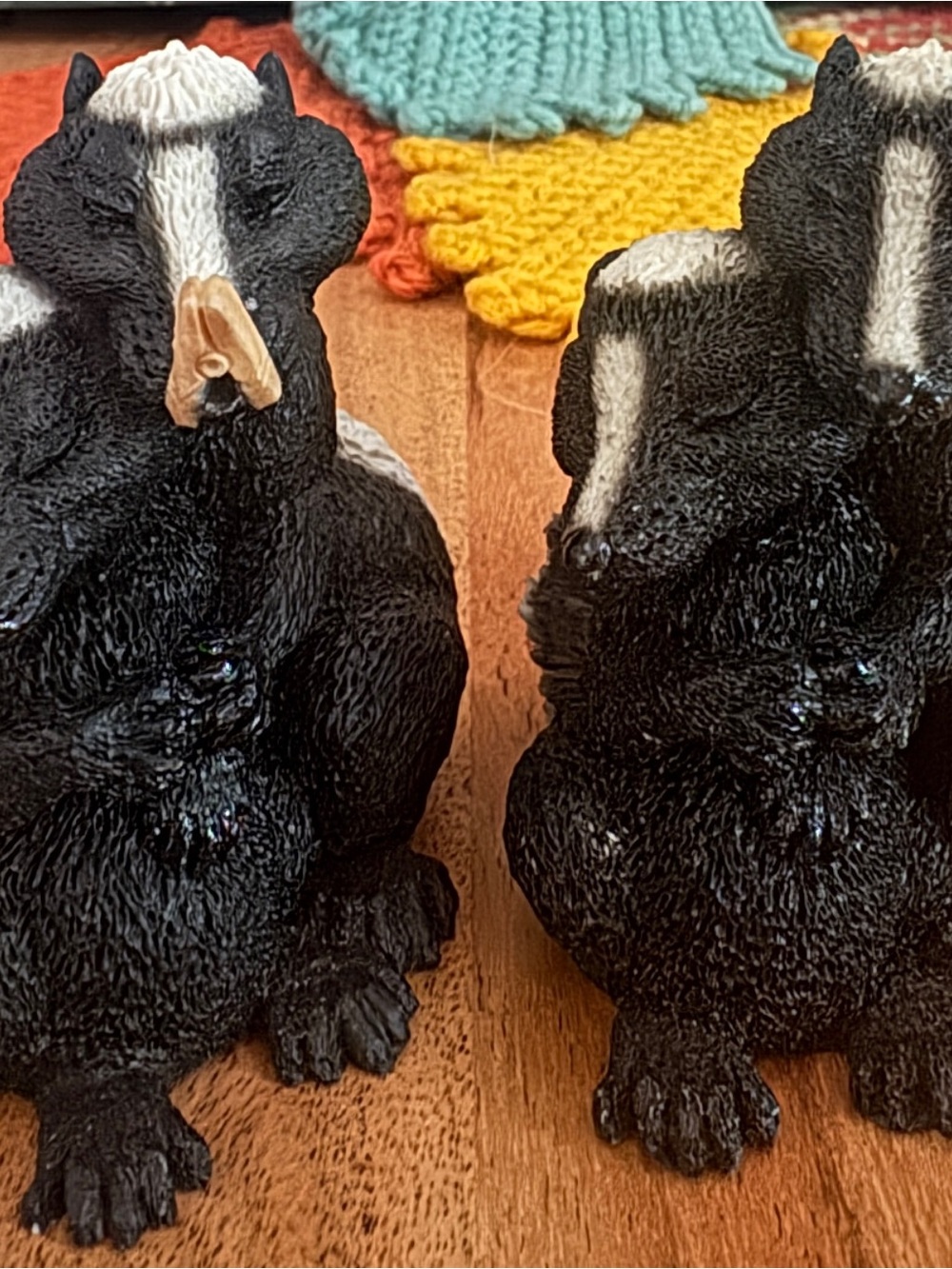 Decorative Skunk Figurines-Two